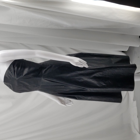 Leith Strapless Faux Leather Tulle Side Pockets Invisible Back Zipper Size 10 - Picture 4 of 14